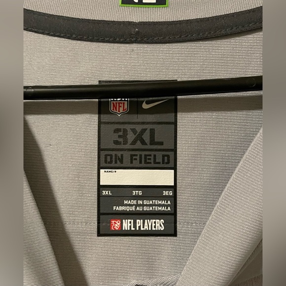 DK Metcalf Seattle Seahawks Wolf Gray Football Jersey Nike NFL Men’s Sz 3XL NEW - Picture 10 of 12